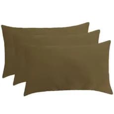Kit 3 Capa de Almofada Baguete 30x50cm Capa com Ziper Tecido Suede