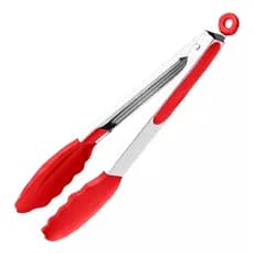 Pinça Pegador Culinario Silicone - Multiuso Inox Fritura - Long Pegador Pinca 29cm - PANAMI