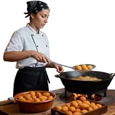 Escumadeira Peneira para Fritura de 50 cm Modelo Industrial - Batata Pastel Salgados Coxinha - Grande - Metal - PANAMI