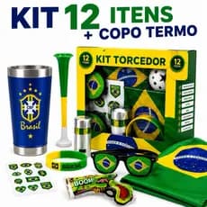 kit torcedor  + copo térmico personalizado