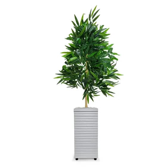 Planta Bambu Da Sorte Artificial Grande Com Vaso Decorativo Enfeite Sala