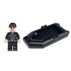 Conjunto De Forças Especiais E Blocos De Construção De Lanchas De Patrulha Com Configuração De Cena De Bloco , Brinquedo De Menino