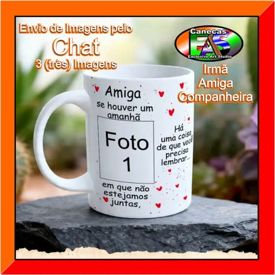 Amiga Se Houver o amanhã - Caneca com foto personalizada