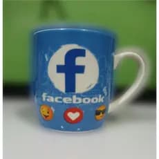 Caneca Porcelana Facebook Redes Sociais Estampa Exclusiva