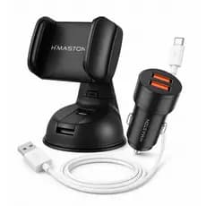 KIT Suporte + Carregador Automotivo Com Cabo Tipo C
