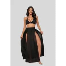 Saida de Praia Saia 2 Fendas Elastico Verão Moda Feminina
