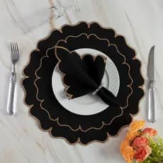 "Kit Americano 24 Peças: Sousplats e Guardanapos - Eleve a Elegância da Sua Mesa de 12 Lugares!