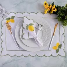 "Kit Americano 12 Peças: Sousplats e Guardanapos - Eleve a Elegância da Sua Mesa de 6 Lugares!R