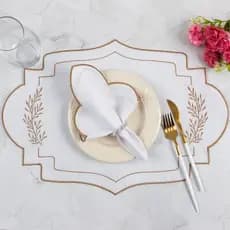 "Kit Americano 16 Peças: Sousplats e Guardanapos - Eleve a Elegância da Sua Mesa de 8 Lugares!