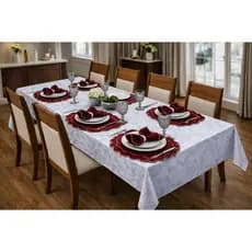 "Kit Mesa Posta Completa – Toalha, Americanos e Guardanapos - 4 , 6 , 8 Lugares!