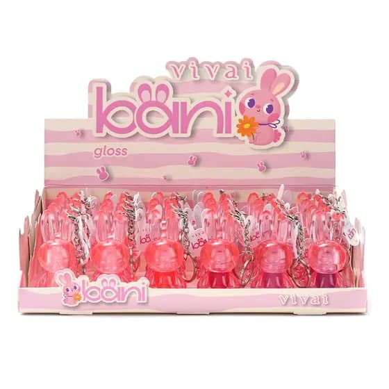 LIP GLOSS CHAVEIRO BANI VIVAI BOX C/24 UNIDADES CÓD.2395