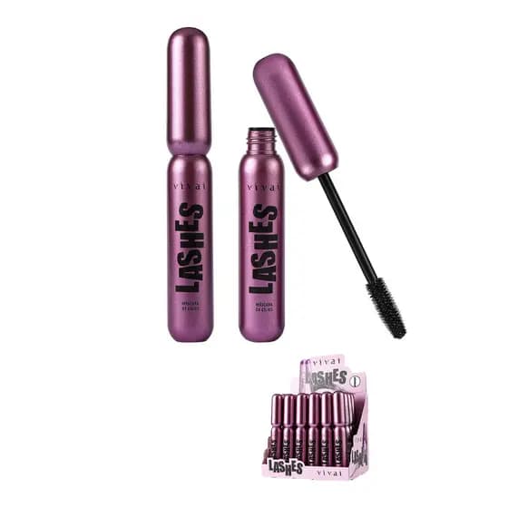 MÁSCARA DE CILIOS LASHES PRETO VIVAI BOX C/ 24 UNI CÓD.1253