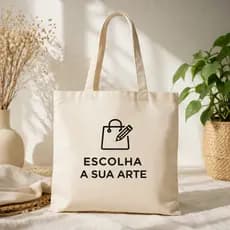 Ecobag Personalizada 36x30 Escolha Sua Arte Bolsa Algodão Cru Reforçada Presente criativo Brindes