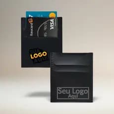 Kit Porta Cartão Pequeno Slim Personalizado Sua logo mimo para evento corporativo lojas