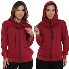 Blusa de Frio Feminina Moleton Inverno Quentinho  Confortável Ziper Capuz