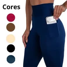 Calça Legging Feminina Suplex Grosso com Cintura Alta e Sustentação