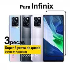 Película Para Infinix Note 10 Pro Película Protetora de Vidro Vidro temperado anti-choque Para Infinix Note 10 11 12 Pro Note 11s 11i 12i 12 G96 VIP Hot 20 20i 20s 12 12i 11 11s Play 11s NFC