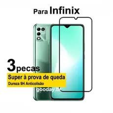 Película Infinix Hot 11 Play Película de Vidro 9D 3 peças de Vidro Temperado Para Infinix Hot 11 11S 10T 10S 10 10i 9 8 Play Lite Note 11 11s 10 Pro 8 8i 7 Lite