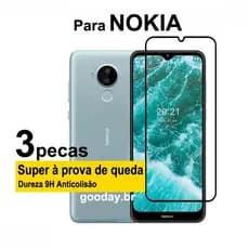 Película Celular Nokia C30 Película de Vidro 9D 3 peças de Vidro Temperado Para Nokia C30 C200 C100 C21 C20 C11 Plus Nokia G21 G20 G11 G60 G50 G300 1.4 5.4 2.4 3.4 5.3 1.3 2.3 7.2 7.1 6.2 3.2