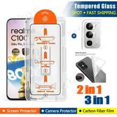 Vidro Temperado Para Realme C100 C100i C100X 16T 16 Pro 15T 14 14T GT8 GT7 7T C83 C85 C71 C75X C75 C73 Neo 8 7 3 Em 1 2I