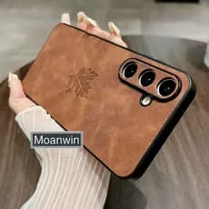 Capa De Luxo Telefone Cortex Leaf Matte Samsung Galaxy A55 A54 A53 A52 A35 A34 A25 A24 A23 A15 A14 A13 A12 Pára-Choques
