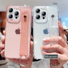 Capa Luxuosa Com glitter Transparente Para Iphone 11 12 13 14 15 16 17 Pro Max Plus 7 8 X XR XS De Telefone Suporte De P