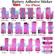 10Pcs Adesivo De Bateria Para iPhone 11 12 XS 13 Pro Max XR 6 6S 7 8 Plus 3M Fita Dupla Pull Trip Cola