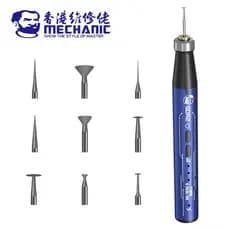 Caneta De Polimento Elétrica Mecânica GDR2 , 9 Peças , Cabeças De Moagem De Diamante Para Chip IC , PCB , Corte , Ferram