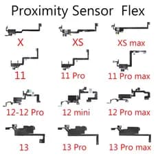 Fone De Ouvido Alto-Falante Para IPhone 11 12 13 14 15 16Pro Max MINI XS XR X Sensor Luz Proximidade Cabo Fita Flexível