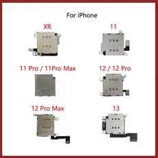 Cabo Flexível Para Leitor De Soquetes Dual Sim iPhone XR 11 12 pro max 12Pro 13 14 15 Mais Peças De Reparo De Cartão Único