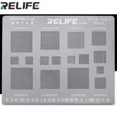RELIFE Estêncil BGA Multiuso Para 0.3/0.35/0.4/0.5/Paralelo/45 Graus Buraco Universal Solda Reballing Rede De