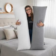 2 Fronha Xuxão Capa Travesseiro Corpo Algodão Matelado Zíper