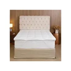 Pillow Top Casal Padrão Protetor Colchão Box Acolchoado Colchonete Toque Macio 200 Fios
