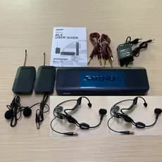 SHURE BLX188/CVL BLX288 Sistema Apresentador De Microfone Sem Fio De Canal Duplo Com Dois Microfones De Lapela E WH30TQG