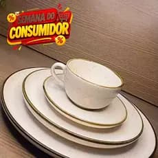Semana do Consumidor |OFERTA -  Oxford Duna – Pratos e Xícara com Pires (Escolha a Peça)