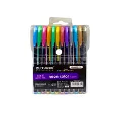 12 Canetinhs de Gel Colorida de Brilho Cores Vibrantes / Envio Imediato!