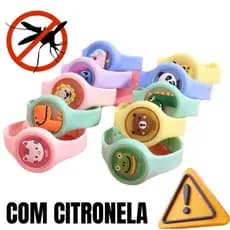 Pulseira Repelente Infantil com LED Anti Mosquito de Silicone
