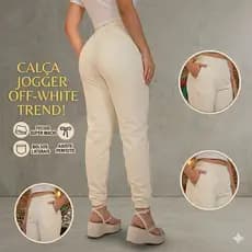 Calça Pantalona Feminina Cintura Alta no moletom  Calça Wide Leg Moletom Feminina calça feminina larga