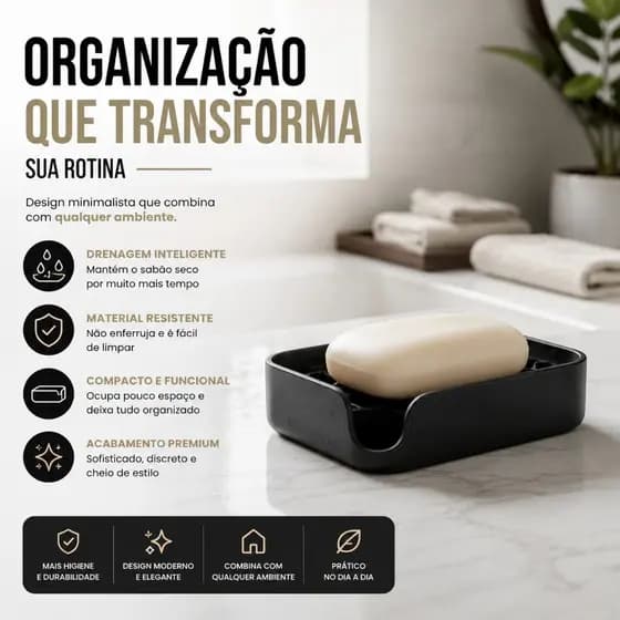 Saboneteira Com Filtro Colmeia Porta Sabonete com Dreno