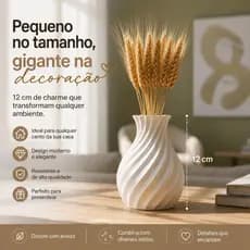 Vaso Lumo Moderno 12cm – Plástico Decorativo | Diversas Cores
