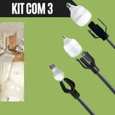 Kit com 3 Trocador De Lampada Bulbo Adaptador De Lampada Luz Suporte de Lampada Suporte para Trocar a Lampada