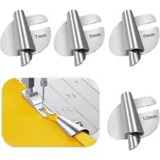 Calcador de Bainha Enrolada Pé de Costura Tipo Martelo Conjunto de Tamanhos Variados Peças para Máquina de Costura