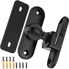 Fechadura para Porta de Celeiro, Trava 90/180 Graus com Parafuso, Fecho Deslizante em Metal, Tranca para Banheiro e Pet