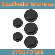Kit 5 Espalhadores P Fogão Brastemp Chapéu 3 Grd + 2 Peq