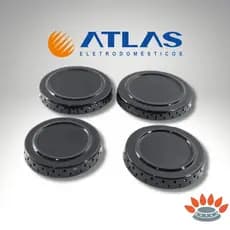 Kit Boca de fogão Atlas itatiaia esmaltado 4 peças 2 pequenas e 2 Grandes