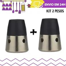 kit 2 Pesos Universal Para Panela de Pressão cromado com rosca