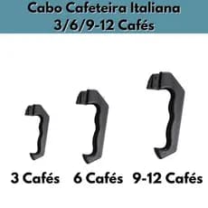 Cabo Alça Baquelite Cafeteira Italiana 3 / 6 / 9-12 Cafés
