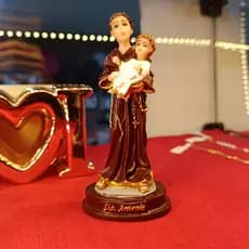 Imagem Santo Antônio Resina 11cm Escultura Religiosa Presente Decoração Oratório