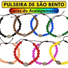 Pulseira de São Bento Dezena Católica Escolha A Cor Religiosa Medalha Fé Presente Proteção Unissex