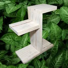 Suporte para plantas Organizador 4 lugares Mini prateleira de bancada Prateleira de mesa Organizador para suculentas Suporte para suculentas de madeira pinus